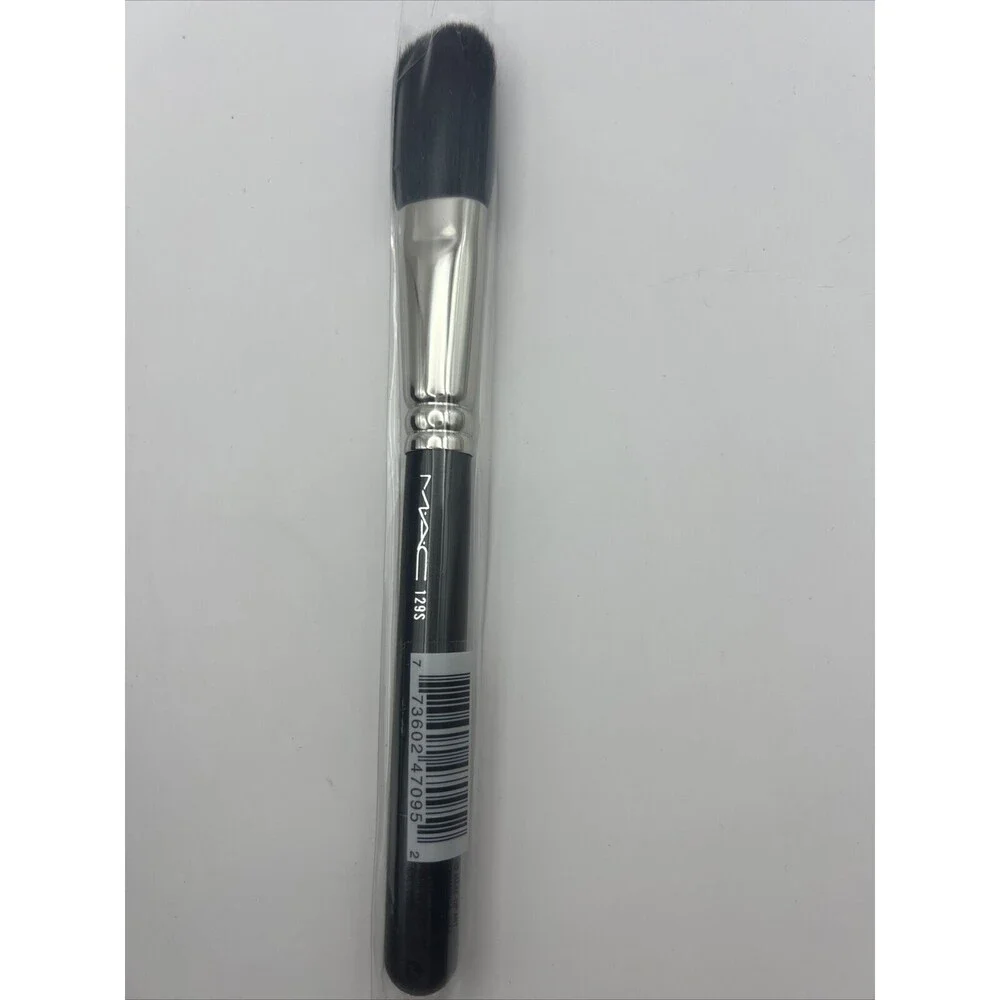 Mac 129 Powder/Blush Brush Synthetic Hair New Discontinued